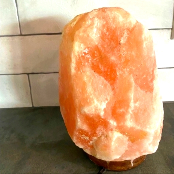 Wayfair Basics Other - Himalayan Salt Lamp glowing nightstand light home decor natural amber orange